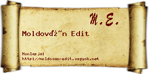 Moldován Edit névjegykártya